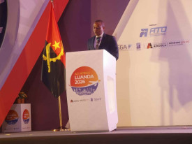 Ministro de Estado para Coordena&ccedil;&atilde;o Econ&oacute;mica, Jos&eacute; de Lima Massano, discursa na abertura da Confer&ecirc;ncia do Conselho Internacional de Aeroportos de &Aacute;frica - Cedida