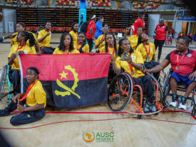 Selec&ccedil;&atilde;o angolana masculina de basquetebol em cadeira de rodas conquista terceiro lugar no africano disputado em Angola - Cedida