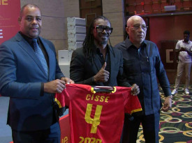 Apresenta&ccedil;&atilde;o do novo seleccionador nacional de futebol, Aliou Ciss&eacute;  - Rede Girassol 