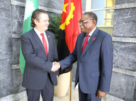 Secret&aacute;rio de Estado para Coopera&ccedil;&atilde;o Internacional, Domingos Vieira Lopes, recebeu Alexander Bryantsev, Encarregado de Neg&oacute;cios da Embaixada da R&uacute;ssia em Angola - MIREX