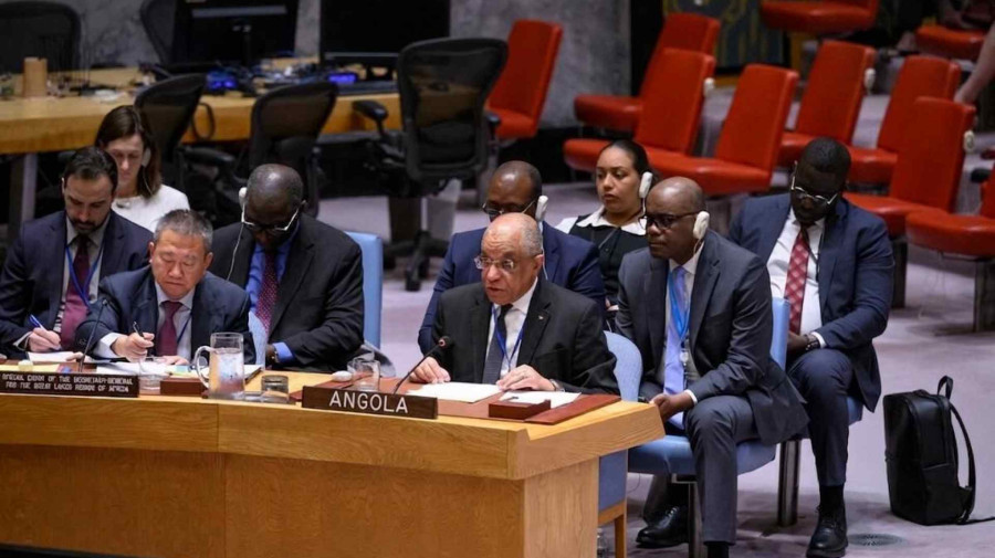 Representante permanente de Angola junto das Na&ccedil;&otilde;es Unidas, Francisco Jos&eacute; da Cruz, discursa no Conselho de Seguran&ccedil;a da ONU
