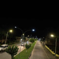 Uma das ruas do Luau, Moxico Leste, iluminada pelo Parque Solar Fotovoltaico