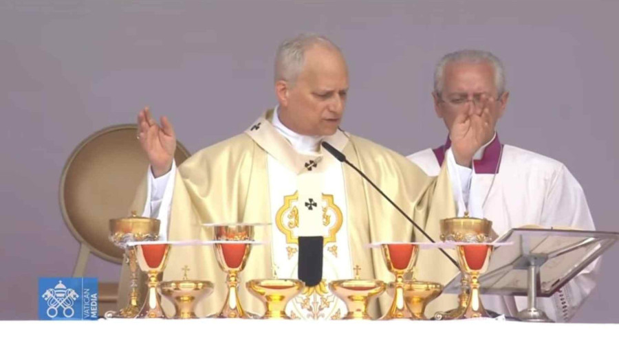 Papa Le&atilde;o XIV dirige missa dominical na centralidade do Kilamba, em Luanda, Angola