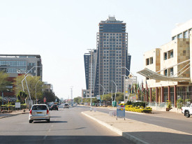 Um pormenor da cidade de Gaberone, Botswana  - DR
