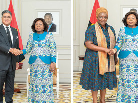 Vice-Presidente da Rep&uacute;blica, Esperan&ccedil;a da Costa, recebeu coordenadora residente das Na&ccedil;&otilde;es Unidas, Amanda Mukwashi, e embaixador do Reino Unido em Angola, Bharat Joshi - Edi&ccedil;&otilde;es Novembro