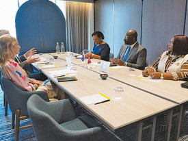Encontro entre o embaixador Luvualu de Carvalho com empres&aacute;rios australianos - DR