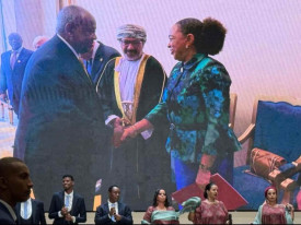 Secret&aacute;ria de Estado para as Rela&ccedil;&otilde;es Exteriores, Esmeralda Mendon&ccedil;a, representou o Presidente Jo&atilde;o Louren&ccedil;o na tomada de posse do Presidente do Djibouti, Isma&iuml;l Omar Guelleh - MIREX