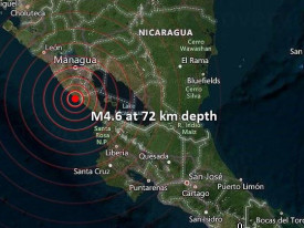 Terramoto de magnitude 4,8 atinge regi&atilde;o do Pac&iacute;fico da Nicar&aacute;gua - DR