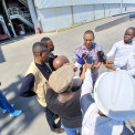 Ministro de Estado para a Coordena&ccedil;&atilde;o Econ&oacute;mica, Jos&eacute; de Lima Massano, presta declara&ccedil;&otilde;es, depois de visitar unidades produtivas em Icolo e Bengo