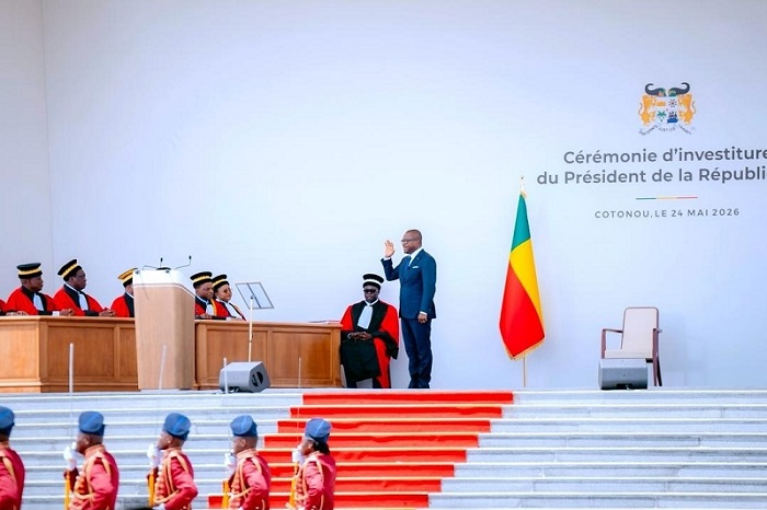 Presidente eleito do Benim, Romuald Wadagni, presta juramento na sua tomada de posse