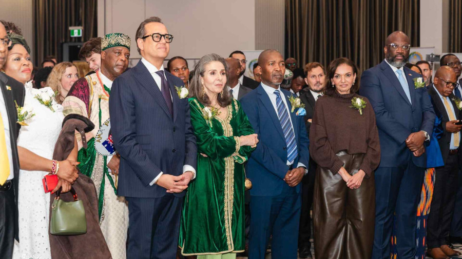 Participantes nas celebra&ccedil;&otilde;es do anivers&aacute;rio da  Uni&atilde;o Africana na Austr&aacute;lia