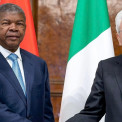 Chefe de Estado angolano, Jo&atilde;o Louren&ccedil;o, e o seu hom&oacute;logo italiano, S&eacute;rgio Mattarella