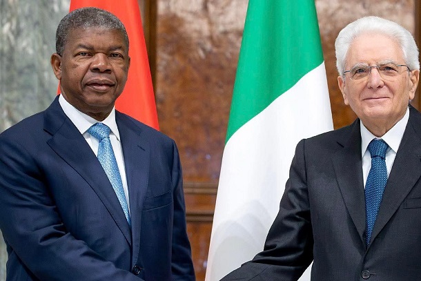 Chefe de Estado angolano, Jo&atilde;o Louren&ccedil;o, e o seu hom&oacute;logo italiano, S&eacute;rgio Mattarella