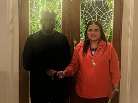 Ministro das Rela&ccedil;&otilde;es Exteriores, T&eacute;te Ant&oacute;nio, reuniu-se, em M&aacute;le, com a ministra dos Neg&oacute;cios Estrangeiros das Maldivas, Iruthisham Adam - MIREX