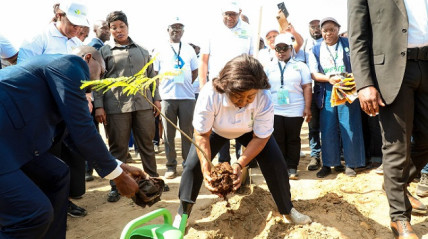Vice-Presidente da Rep&uacute;blica, Esperan&ccedil;a da Costa, participou numa campanha de planta&ccedil;&atilde;o de &aacute;rvores, no &acirc;mbito das celebra&ccedil;&otilde;es do Dia Mundial do Ambiente