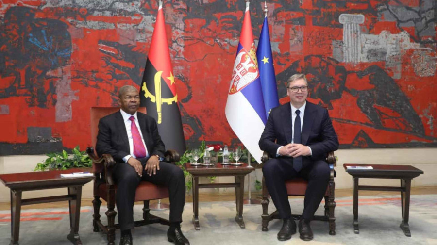 Jo&atilde;o Louren&ccedil;o com o hom&oacute;logo s&eacute;rvio, Aleksandar Vucic