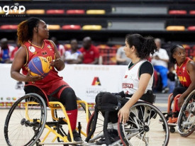 Selec&ccedil;&atilde;o nacional feminina de basquetebol em cadeira de rodas disputa apuramento em Espanha - Foto de Arquivo - Angop