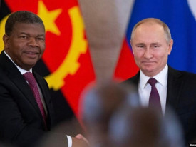 Presidente Jo&atilde;o Louren&ccedil;o, de Angola, e Presidente Vladimir Putin, da R&uacute;ssia - CIPRA