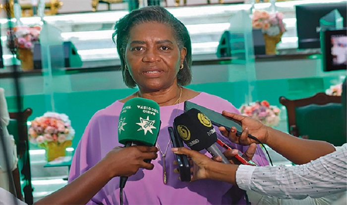 Ministra da Ac&ccedil;&atilde;o Social, Fam&iacute;lia e Promo&ccedil;&atilde;o da Mulher, Ana Paula do Sacramento Neto, discursa numa Confer&ecirc;ncia Internacional promovida pela Igreja Toco&iacute;sta 