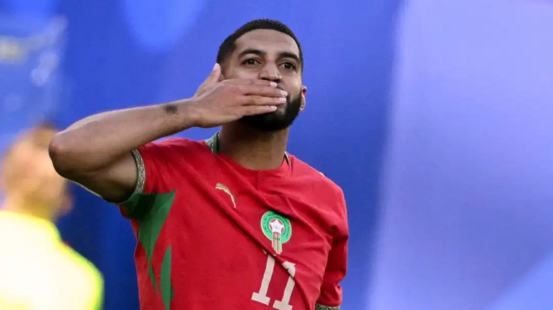 Jogador da selec&ccedil;&atilde;o nacional de futebol de Marrocos, Ismael Saibari