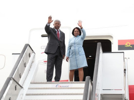 Presidente da Rep&uacute;blica, Jo&atilde;o Louren&ccedil;o, e Primeira Dama deslocam-se ao Brasil em visita privada - foto de arquivo - Edi&ccedil;&otilde;es Novembro