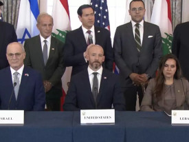 Governo dos EUA anuncia acordo-quadro entre L&iacute;bano e Israel - DR