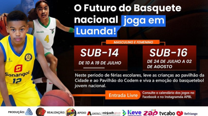 Logotipo dos nacionais de basquetebol em Sub-14 e Sub-16