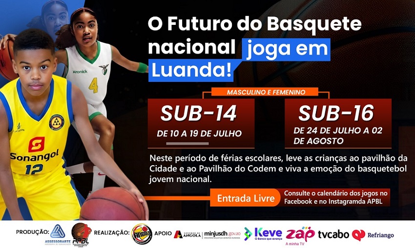 Logotipo dos nacionais de basquetebol em Sub-14 e Sub-16