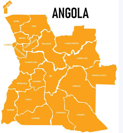 Mapa de Angola
