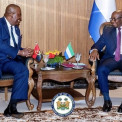 Embaixador de Angola, Eust&aacute;quio Janu&aacute;rio Quibato, acreditado pelo Presidente da Serra Leoa, Julius Maada Bio