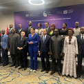 Embaixador de Angola no Benin, Jos&eacute; Bam&oacute;quina Zau (2&ordm; esq. 2&ordf; fila) participa em reuni&atilde;o sobre Processo dos Estados Africanos do Atl&acirc;ntico