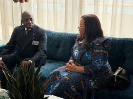 Ministro das Rela&ccedil;&otilde;es Exteriores, T&eacute;te Ant&oacute;nio, manteve um encontro com a sua hom&oacute;loga da RDC, Th&eacute;r&egrave;se Kayikwamba Wagner - MIREX