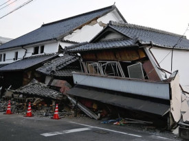 Sobe para 18 o n&uacute;mero de mortos no sismo que atingiu sudoeste do Jap&atilde;o - DR
