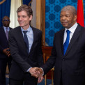 Embaixador da B&eacute;lgica acreditado em Angola, St&eacute;phane Doppagne, despede-se do Presidente da Rep&uacute;blica, Jo&atilde;o Louren&ccedil;o