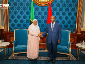 Presidente Jo&atilde;o Louren&ccedil;o manteve encontro com hom&oacute;loga da Tanz&acirc;nia, Samia Hassan Suluhu - CIPRA