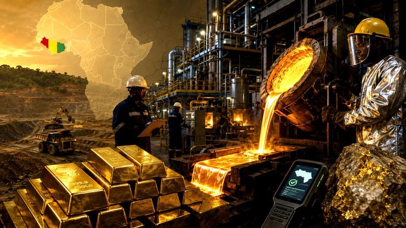 Guin&eacute; pro&iacute;be exporta&ccedil;&atilde;o de ouro bruto e exige refina&ccedil;&atilde;o no pa&iacute;s