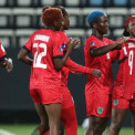 Jogadoras do Malawi festejam golo diante do Ghana
