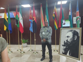 Ministro da Cultura, Filipe Zau, participa, em Havana (Cuba), no primeiro Col&oacute;quio Internacional "Fidel: Legado e Futuro" - Cedida