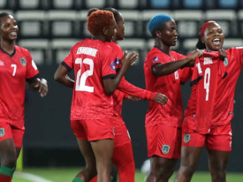 Jogadoras do Malawi festejam apuramento para a final  - DR