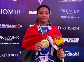 Atleta angolana Mayra Lemos conquistou a medalha de ouro no 17.&ordm; Campeonato Mundial Juvenil de MMA - Cedida