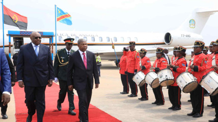 Presidente Jo&atilde;o Louren&ccedil;o em Kinshasa, RDC 