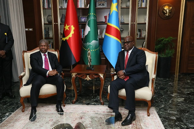 Chefe de Estado, Jo&atilde;o Louren&ccedil;o, reuniu-se, em Kinshasa, com o seu hom&oacute;logo da Rep&uacute;blica Democr&aacute;tica do Congo (RDC), F&eacute;lix Tshisekedi