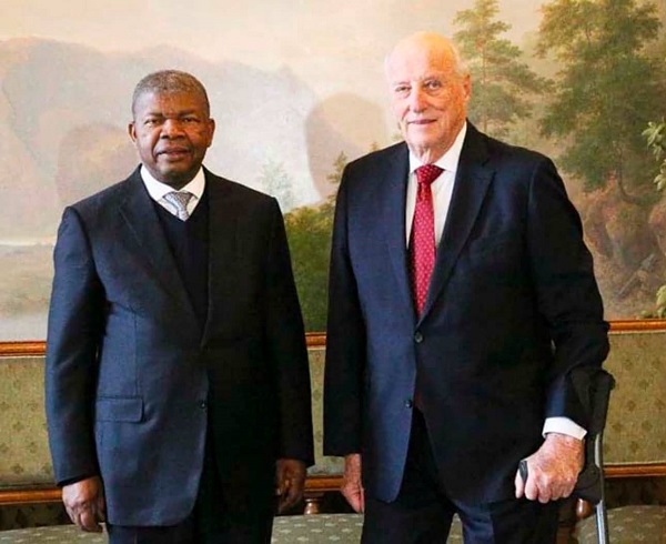 Chefe de Estado angolano, Jo&atilde;o Louren&ccedil;o, e o Rei Harald V da Noruega