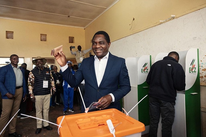 Presidente eleito da Z&acirc;mbia toma posse ter&ccedil;a-feira  em Lusaka