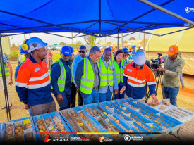 Ministro dos Recursos Minerais, Petr&oacute;leo e G&aacute;s, diamantino Azevedo, visita projecto de Refinaria de Elementos Terras Raras do Longonjo, no Huambo - DR