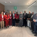 Membros das delega&ccedil;&otilde;es de Angola e do Brasil 