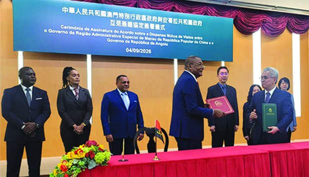 Assinatura de acordo entre Angola e Macau 