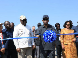 Presidente da Rep&uacute;blica, Jo&atilde;o Louren&ccedil;o, inaugura barragem do Ndue, na prov&iacute;ncia do Cunene, acompanhado pelo hom&oacute;logo da RDC, F&eacute;lix Tshisekedi - Edi&ccedil;&otilde;es Novembro
