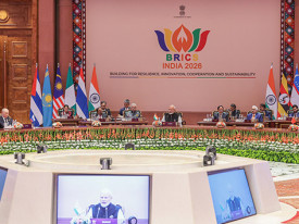 L&iacute;deres dos BRICS reunidos em Nova Deli - DR