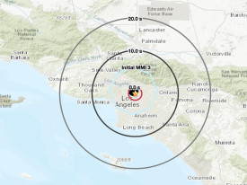Enxame de cerca de 90 pequenos sismos abala zona de Los Angeles - DR